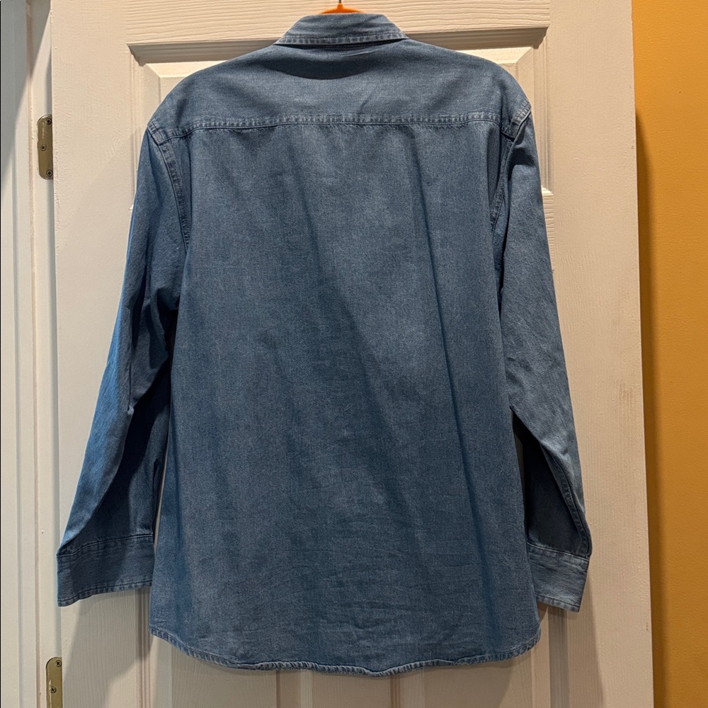 Blue Denim Button-Up Shirt men size medium: WOC: World Of Concrete Fashion - Picture 4 of 5